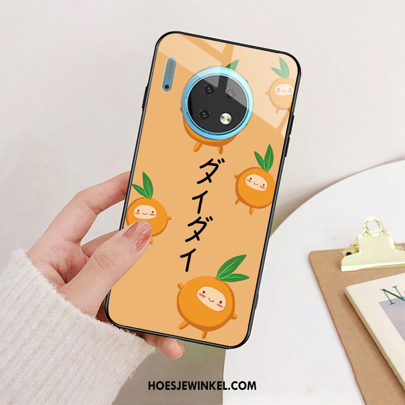 Huawei Mate 30 Pro Hoesje Mini Bescherming Kunst, Huawei Mate 30 Pro Hoesje All Inclusive Purper