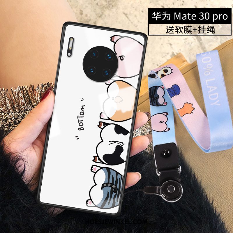 Huawei Mate 30 Pro Hoesje Mooie Mobiele Telefoon Spotprent, Huawei Mate 30 Pro Hoesje Glas Dun