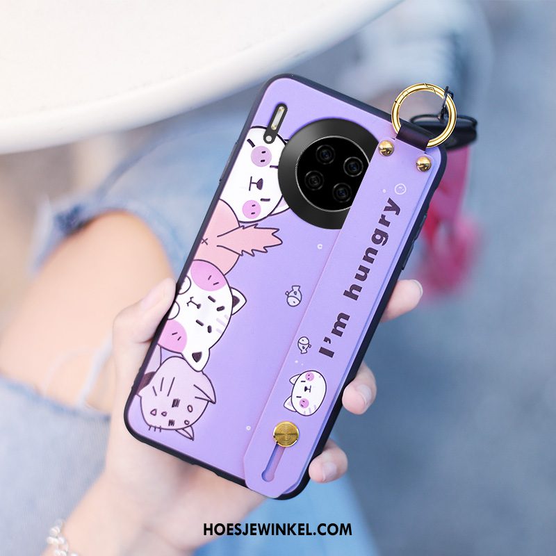 Huawei Mate 30 Pro Hoesje Mooie Spotprent Schrobben, Huawei Mate 30 Pro Hoesje Bescherming Hanger