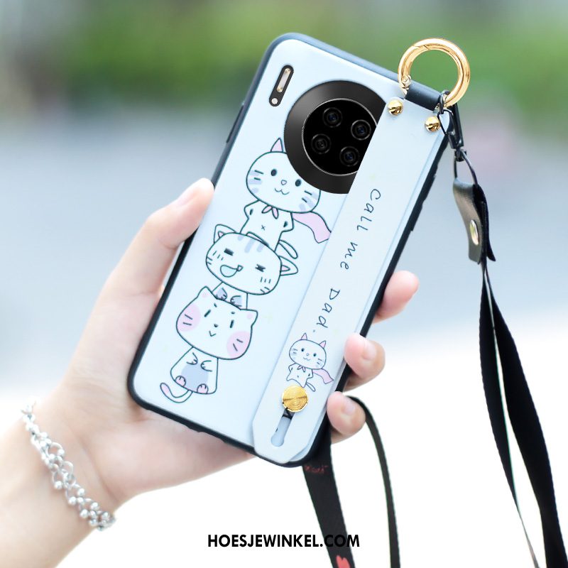 Huawei Mate 30 Pro Hoesje Mooie Spotprent Schrobben, Huawei Mate 30 Pro Hoesje Bescherming Hanger