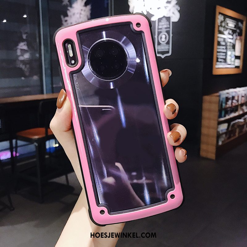 Huawei Mate 30 Pro Hoesje Roze Mobiele Telefoon Anti-fall, Huawei Mate 30 Pro Hoesje Omlijsting Zacht