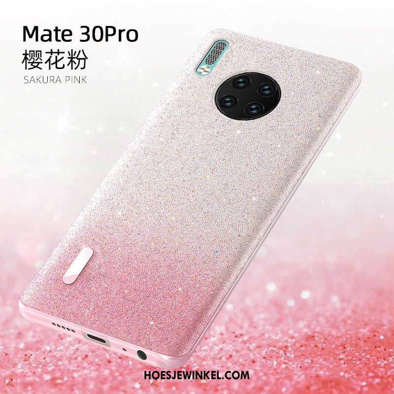 Huawei Mate 30 Pro Hoesje Roze Persoonlijk Net Red, Huawei Mate 30 Pro Hoesje Purper Ster