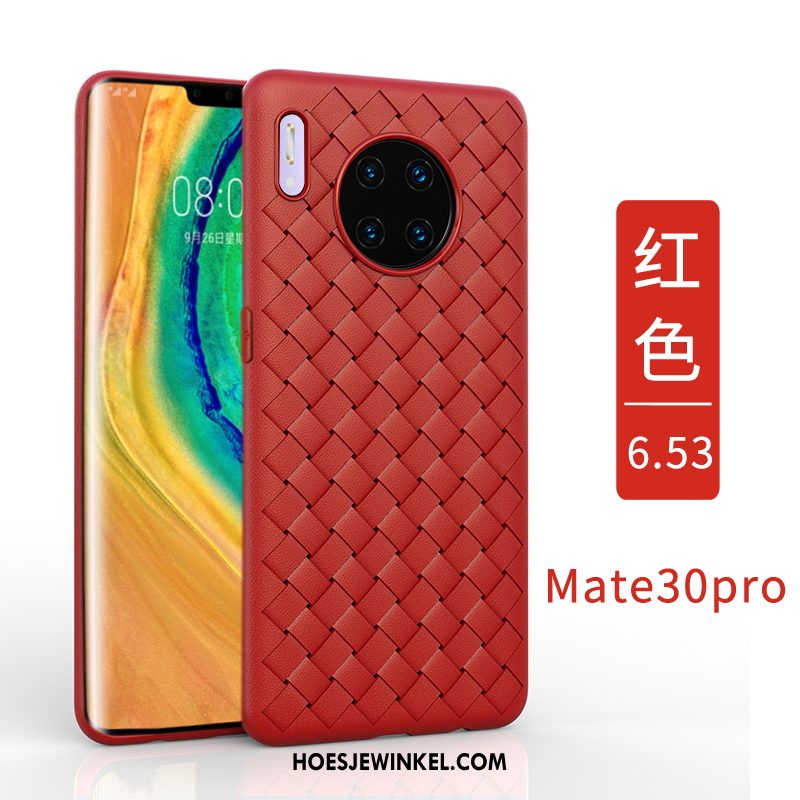 Huawei Mate 30 Pro Hoesje Weven Mobiele Telefoon Eenvoudige, Huawei Mate 30 Pro Hoesje Trendy Merk Anti-fall