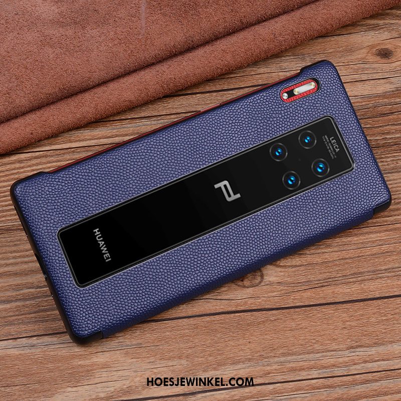 Huawei Mate 30 Rs Hoesje Blauw Mobiele Telefoon Folio, Huawei Mate 30 Rs Hoesje Winterslaap Hoes