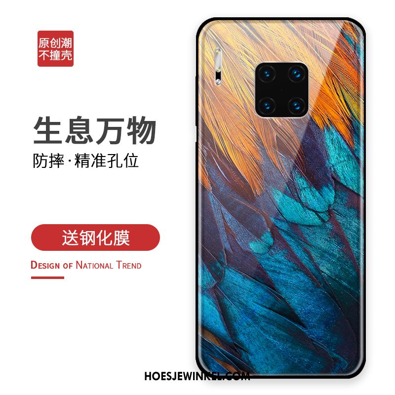 Huawei Mate 30 Rs Hoesje Mobiele Telefoon Blauw Glas, Huawei Mate 30 Rs Hoesje Anti-fall Siliconen