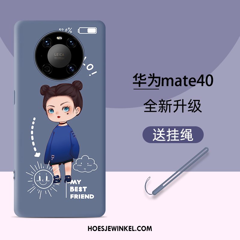 Huawei Mate 40 Hoesje All Inclusive Blauw Nieuw, Huawei Mate 40 Hoesje Bescherming Siliconen