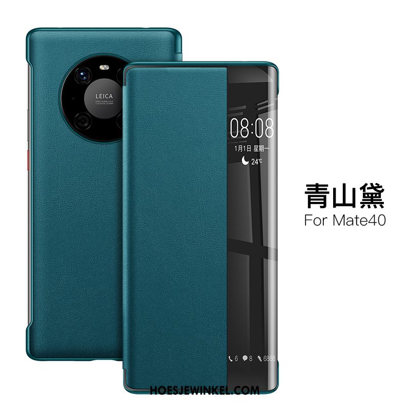 Huawei Mate 40 Hoesje Clamshell Mobiele Telefoon Leer, Huawei Mate 40 Hoesje Anti-fall Dun