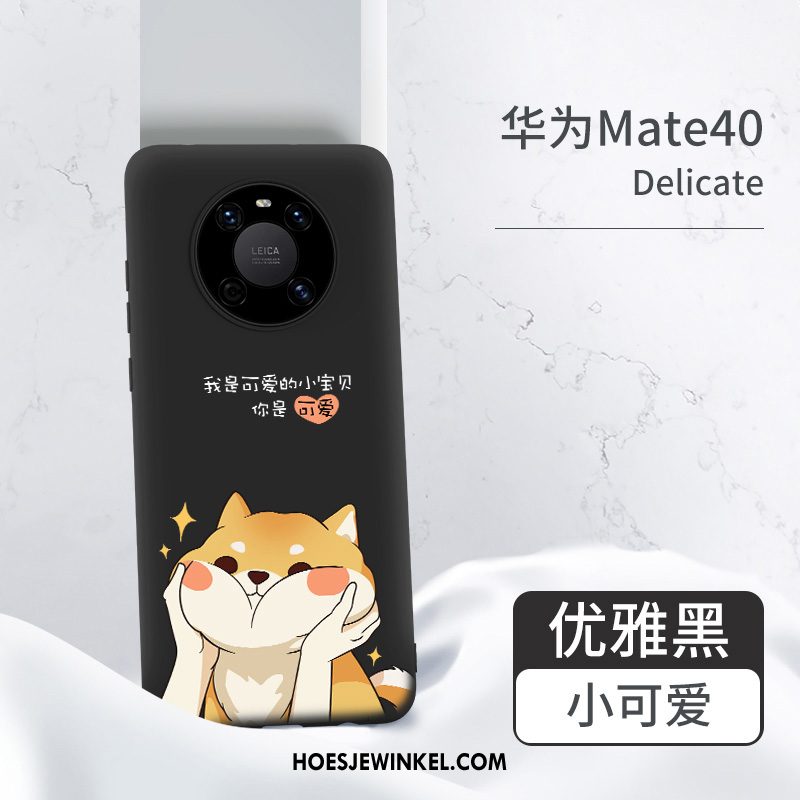 Huawei Mate 40 Hoesje Hoes Siliconen Zwart, Huawei Mate 40 Hoesje Nieuw All Inclusive