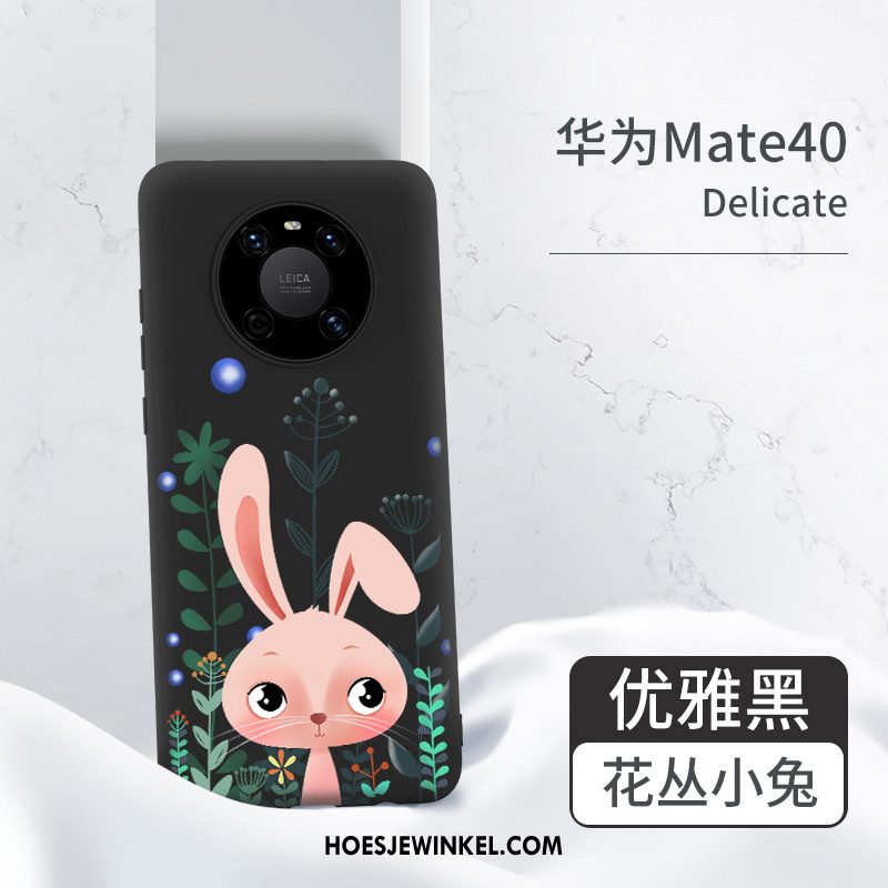 Huawei Mate 40 Hoesje Hoes Siliconen Zwart, Huawei Mate 40 Hoesje Nieuw All Inclusive