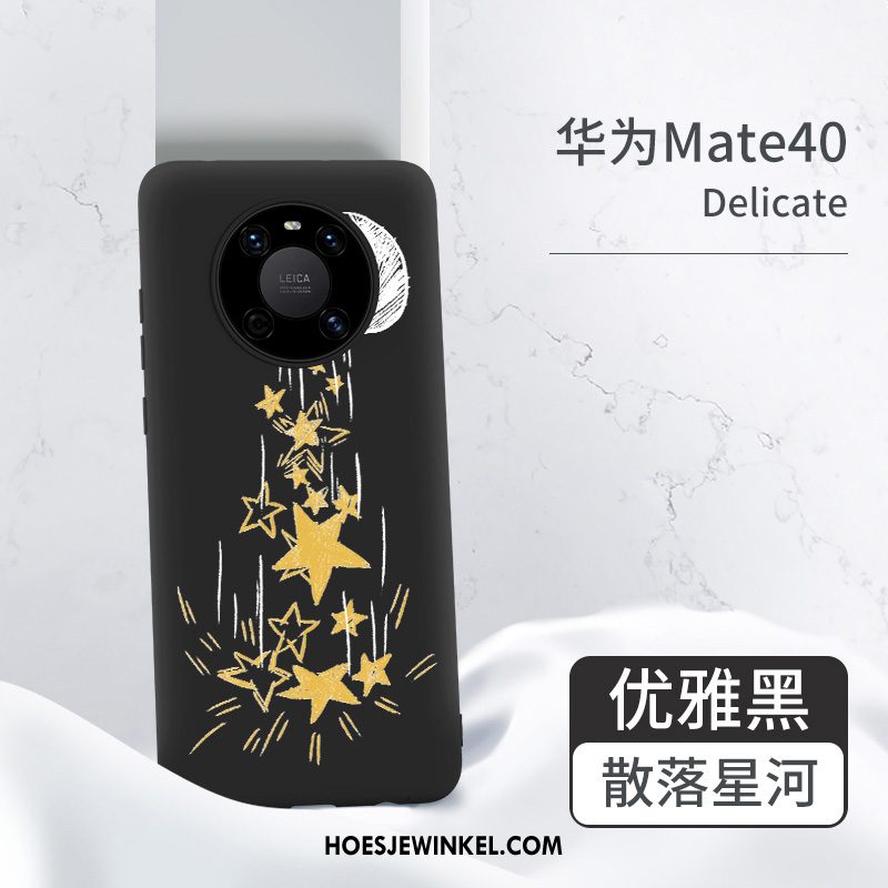 Huawei Mate 40 Hoesje Hoes Siliconen Zwart, Huawei Mate 40 Hoesje Nieuw All Inclusive