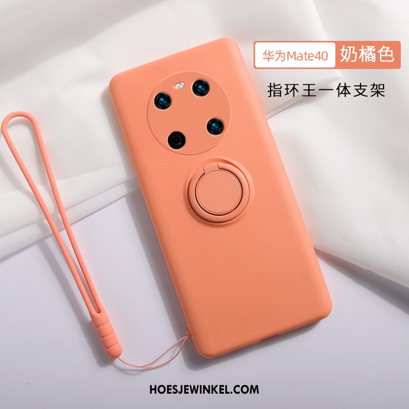 Huawei Mate 40 Hoesje Magnetisch Siliconen Ring, Huawei Mate 40 Hoesje Rood Ondersteuning