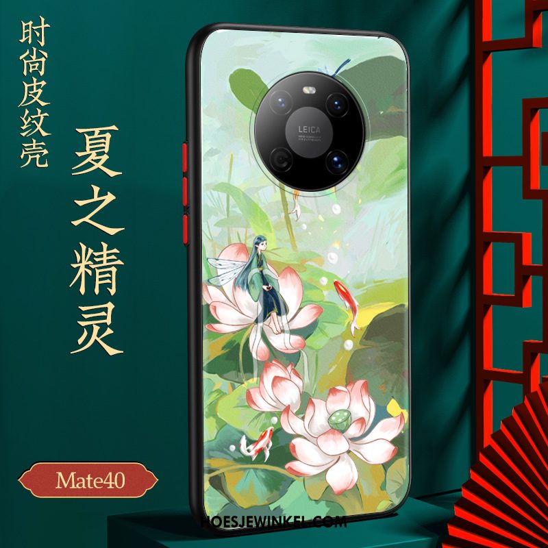 Huawei Mate 40 Hoesje Scheppend Bescherming Chinese Stijl, Huawei Mate 40 Hoesje All Inclusive Hoes