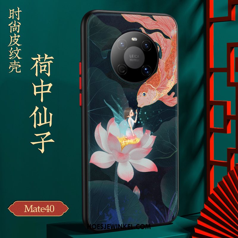 Huawei Mate 40 Hoesje Scheppend Bescherming Chinese Stijl, Huawei Mate 40 Hoesje All Inclusive Hoes