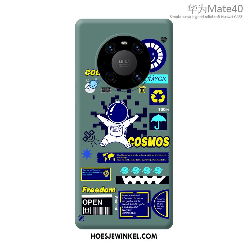Huawei Mate 40 Hoesje Spotprent Hoes Siliconen, Huawei Mate 40 Hoesje Anti-fall Bescherming