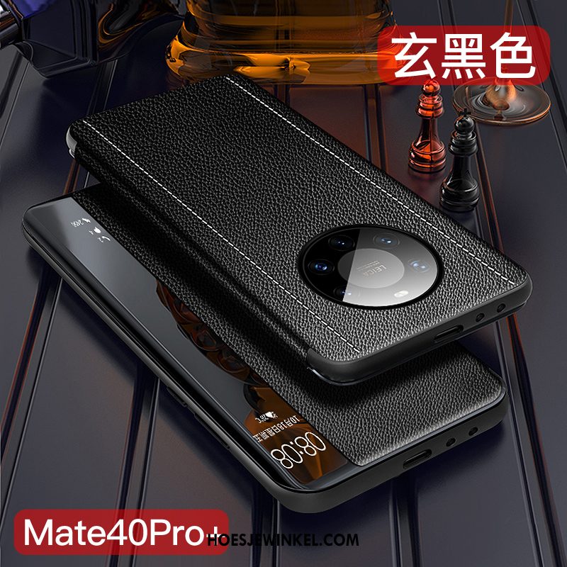 Huawei Mate 40 Pro+ Hoesje Donkerblauw All Inclusive Dun, Huawei Mate 40 Pro+ Hoesje Anti-fall Clamshell