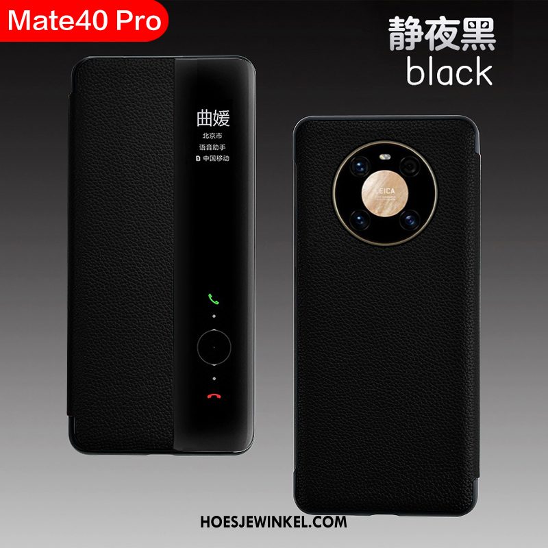 Huawei Mate 40 Pro Hoesje Folio All Inclusive Mobiele Telefoon, Huawei Mate 40 Pro Hoesje Hoes Echt Leer