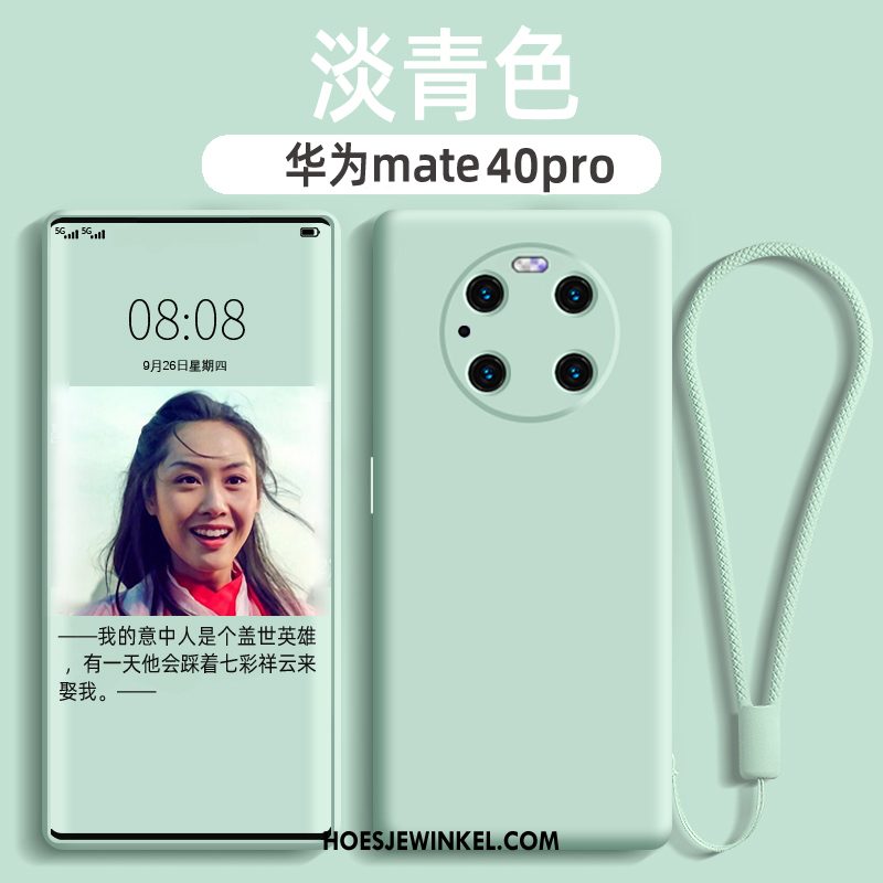 Huawei Mate 40 Pro Hoesje Grijs Zacht Hoes, Huawei Mate 40 Pro Hoesje All Inclusive Bescherming