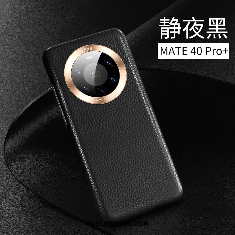 Huawei Mate 40 Pro+ Hoesje Mobiele Telefoon Nieuw Leren Etui, Huawei Mate 40 Pro+ Hoesje High End Bescherming Braun