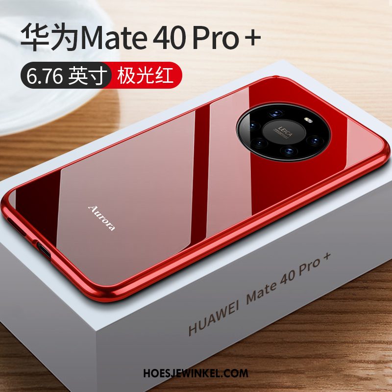 Huawei Mate 40 Pro+ Hoesje Rood Dun Nieuw, Huawei Mate 40 Pro+ Hoesje Omlijsting Mobiele Telefoon