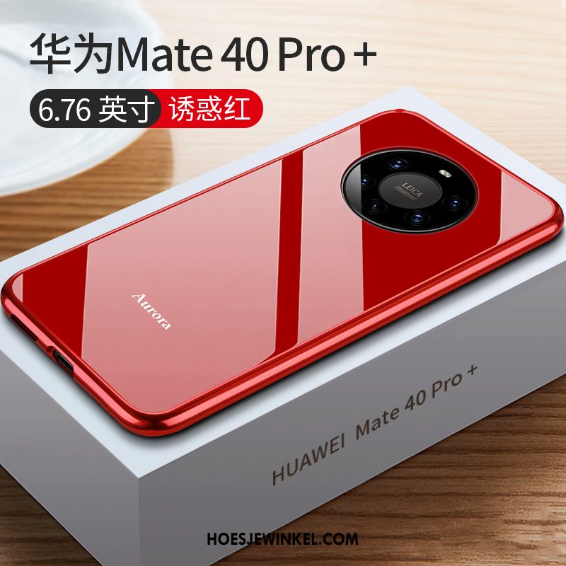 Huawei Mate 40 Pro+ Hoesje Rood Dun Nieuw, Huawei Mate 40 Pro+ Hoesje Omlijsting Mobiele Telefoon