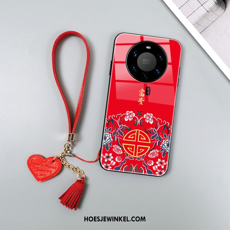 Huawei Mate 40 Pro+ Hoesje Rood Nieuw Bescherming, Huawei Mate 40 Pro+ Hoesje Hoes Anti-fall