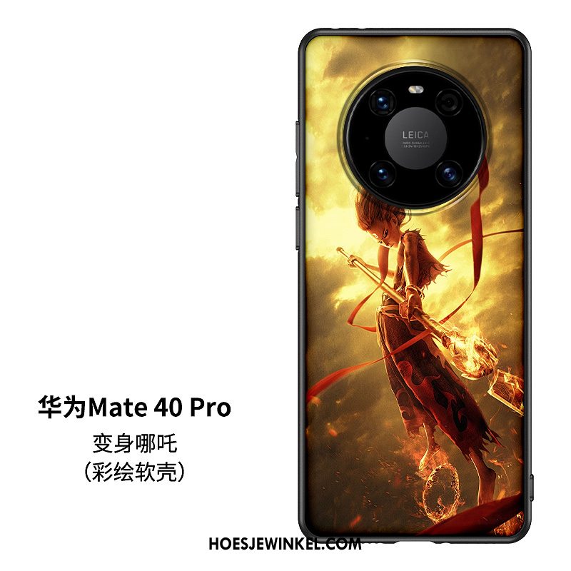 Huawei Mate 40 Pro Hoesje Spotprent Chinese Stijl Persoonlijk, Huawei Mate 40 Pro Hoesje Trendy Merk Glas