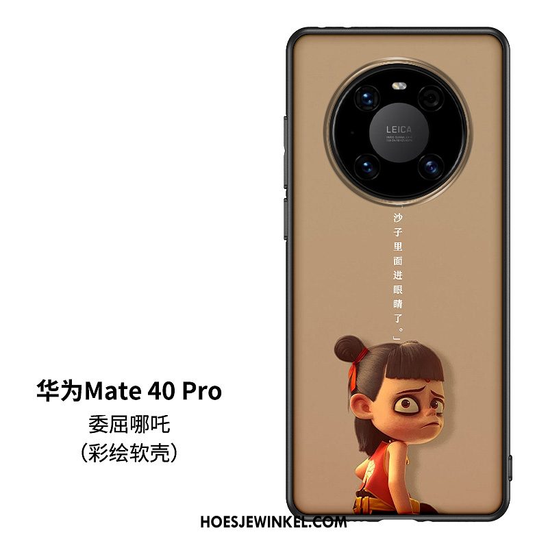 Huawei Mate 40 Pro Hoesje Spotprent Chinese Stijl Persoonlijk, Huawei Mate 40 Pro Hoesje Trendy Merk Glas