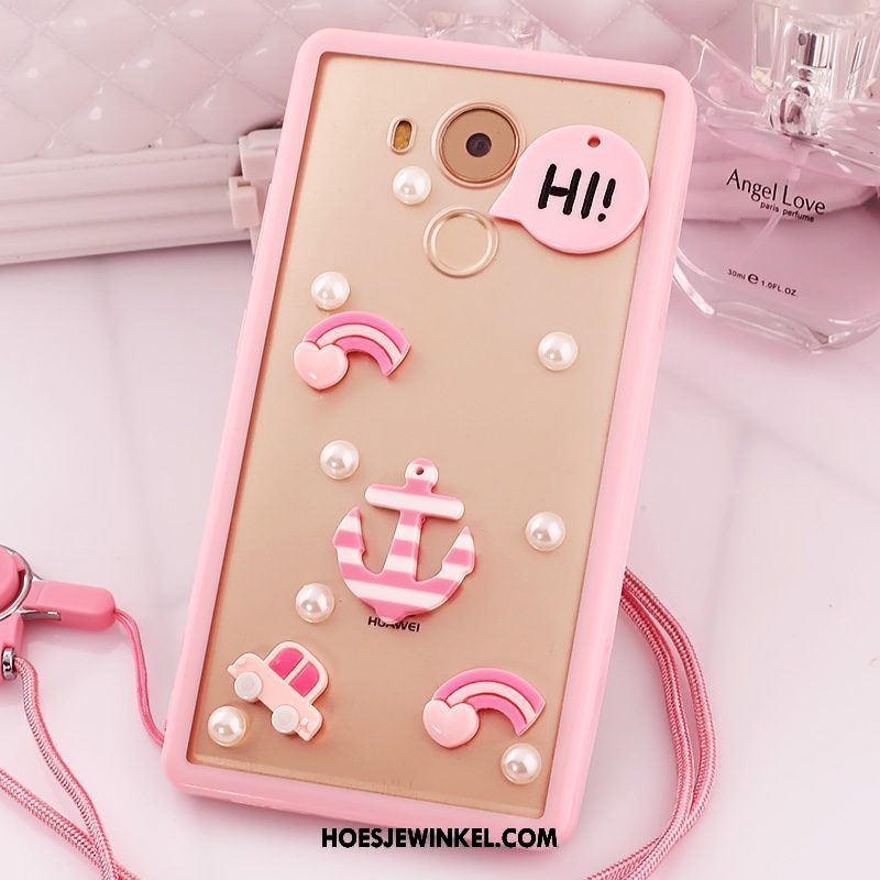 Huawei Mate 8 Hoesje Anti-fall Hoes Zwart, Huawei Mate 8 Hoesje Met Strass Hanger