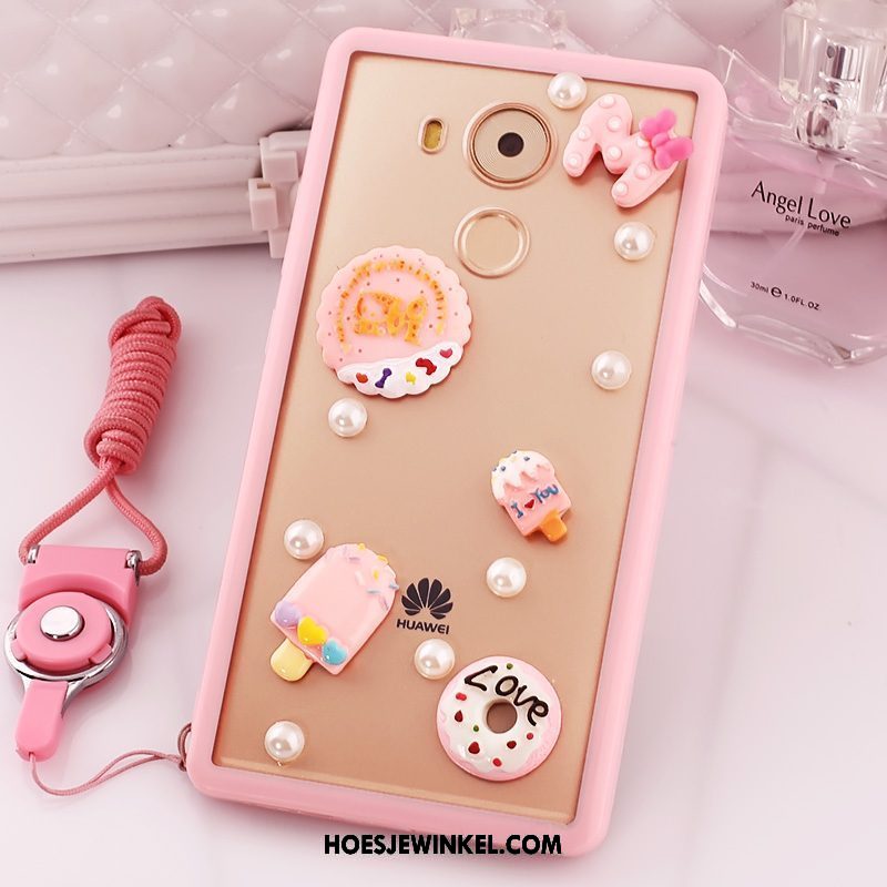 Huawei Mate 8 Hoesje Anti-fall Hoes Zwart, Huawei Mate 8 Hoesje Met Strass Hanger