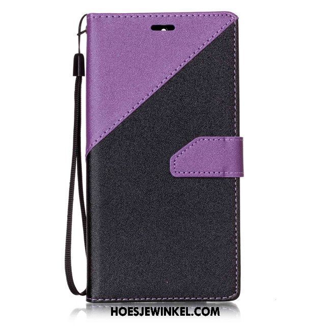 Huawei Mate 9 Hoesje Bescherming Purper Hoes, Huawei Mate 9 Hoesje Luxe Leren Etui