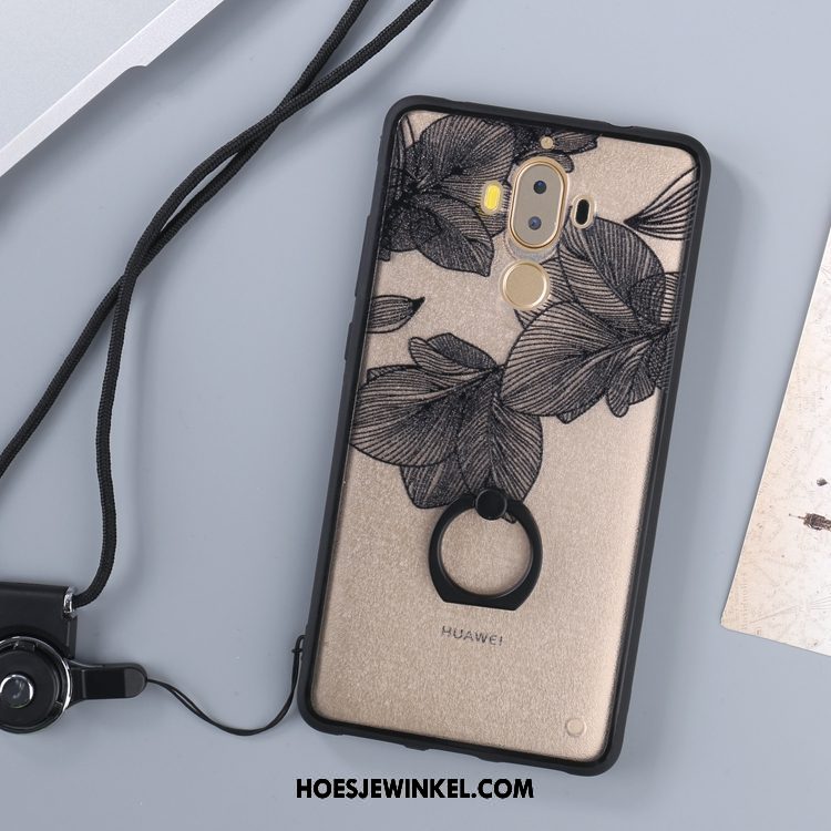 Huawei Mate 9 Hoesje Bescherming Zwart Hanger, Huawei Mate 9 Hoesje Mesh Doorzichtig