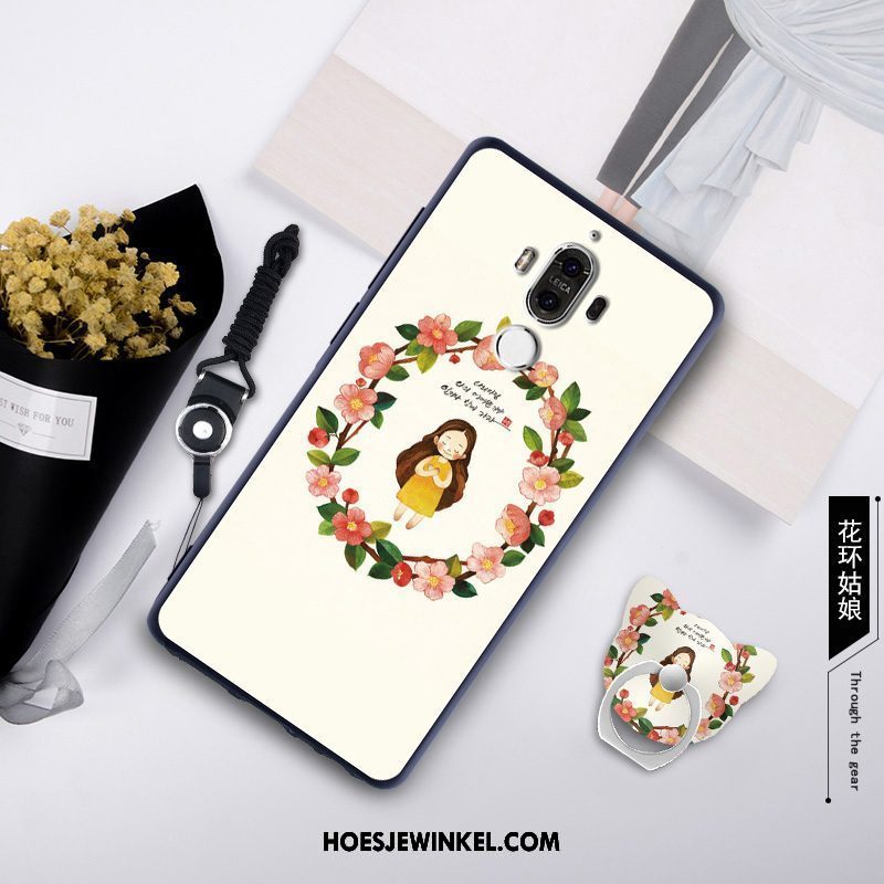 Huawei Mate 9 Hoesje Mobiele Telefoon Blauw Tempereren, Huawei Mate 9 Hoesje Hanger Skärmskydd