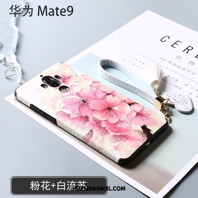 Huawei Mate 9 Hoesje Mobiele Telefoon Grijs Reliëf, Huawei Mate 9 Hoesje All Inclusive