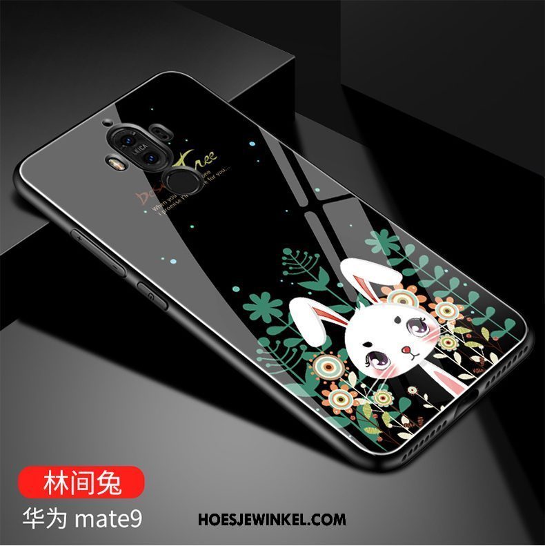 Huawei Mate 9 Hoesje Mode Skärmskydd All Inclusive, Huawei Mate 9 Hoesje Hoes Zwart