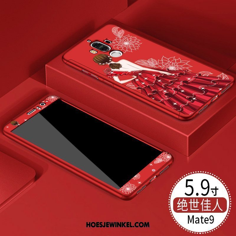 Huawei Mate 9 Hoesje Rood Mobiele Telefoon Trend, Huawei Mate 9 Hoesje Hoes Opknoping Nek