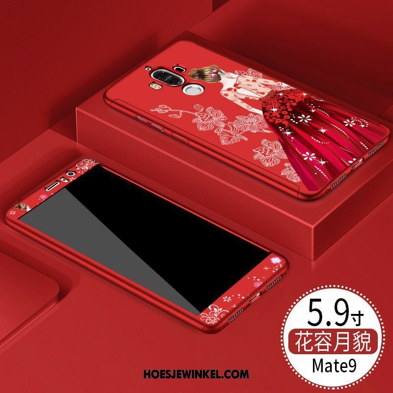 Huawei Mate 9 Hoesje Rood Mobiele Telefoon Trend, Huawei Mate 9 Hoesje Hoes Opknoping Nek