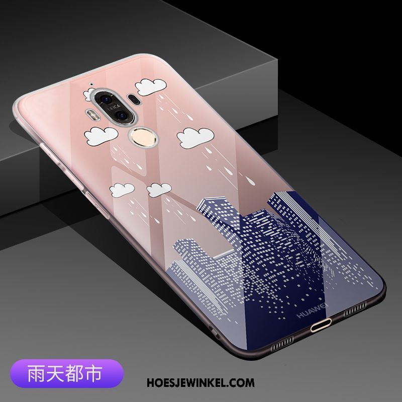 Huawei Mate 9 Hoesje Roze Lichte En Dun Ademend, Huawei Mate 9 Hoesje Hoes Doorzichtig