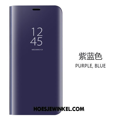 Huawei Mate 9 Hoesje Spiegel Folio Leren Etui, Huawei Mate 9 Hoesje Bescherming Mobiele Telefoon