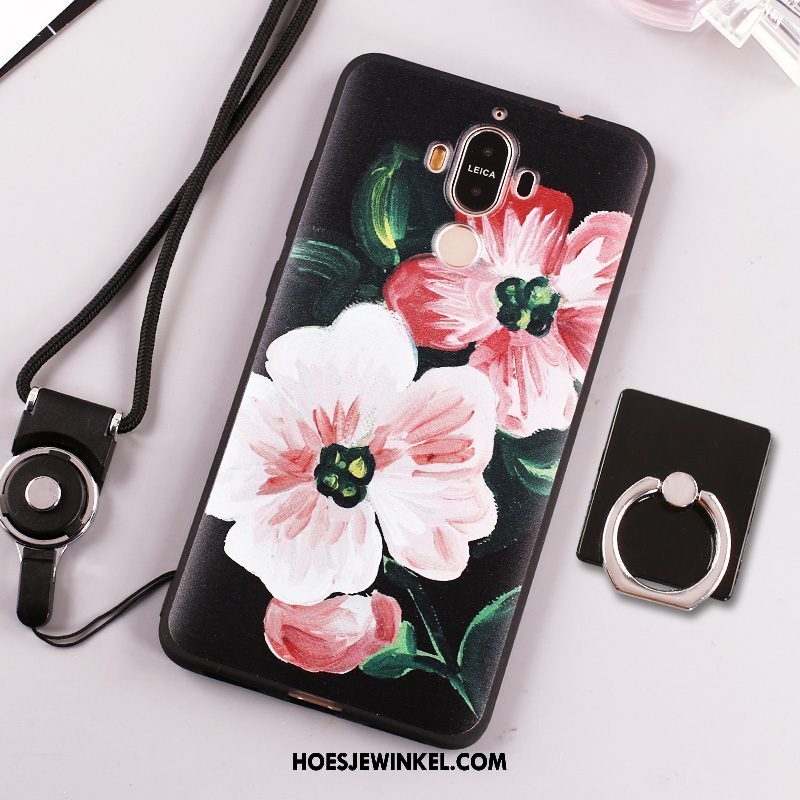 Huawei Mate 9 Hoesje Trend Anti-fall Klittenband, Huawei Mate 9 Hoesje Geel Hanger