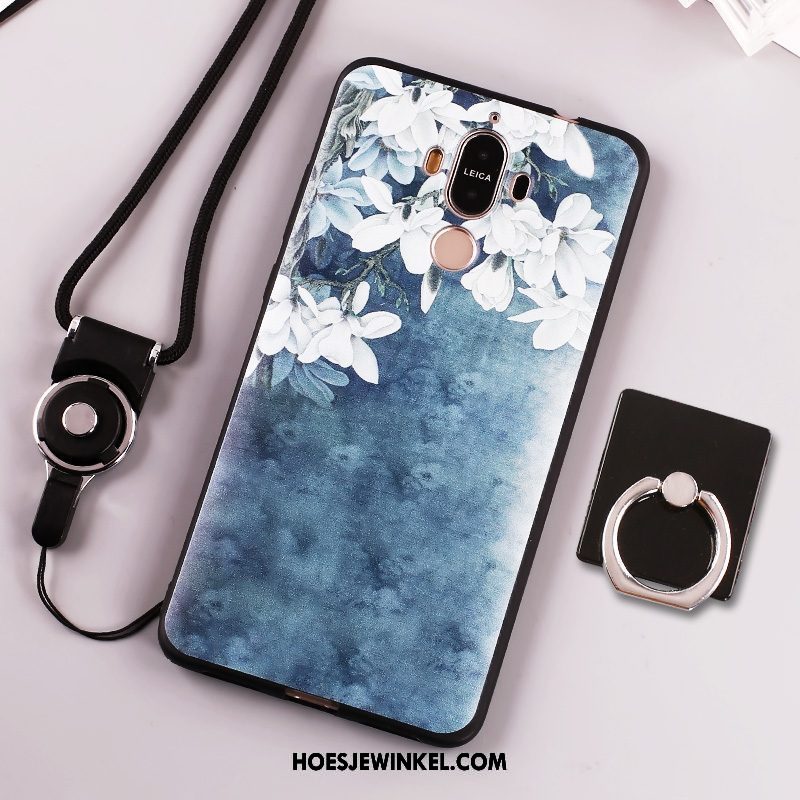 Huawei Mate 9 Hoesje Trend Anti-fall Klittenband, Huawei Mate 9 Hoesje Geel Hanger