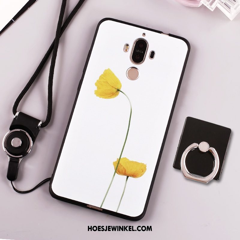 Huawei Mate 9 Hoesje Trend Anti-fall Klittenband, Huawei Mate 9 Hoesje Geel Hanger