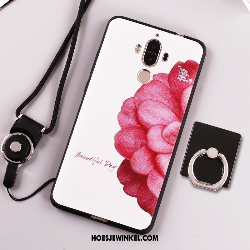 Huawei Mate 9 Hoesje Trend Anti-fall Klittenband, Huawei Mate 9 Hoesje Geel Hanger