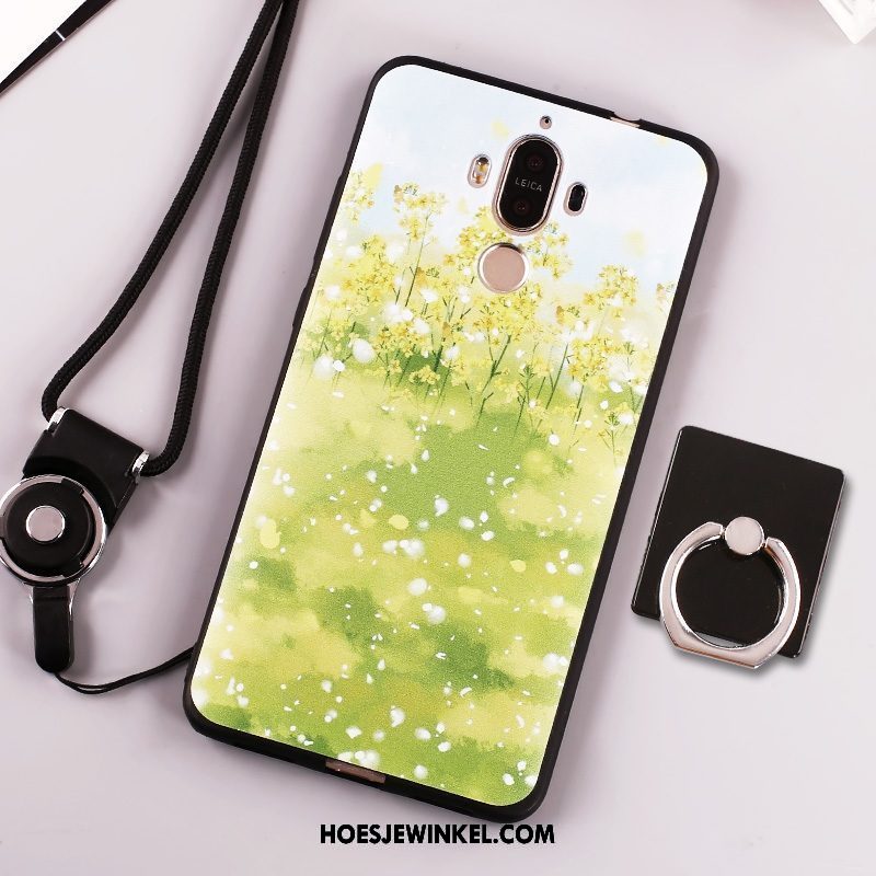 Huawei Mate 9 Hoesje Trend Anti-fall Klittenband, Huawei Mate 9 Hoesje Geel Hanger