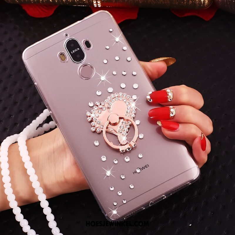 Huawei Mate 9 Hoesje Zacht Met Strass Ring, Huawei Mate 9 Hoesje Anti-fall Hanger