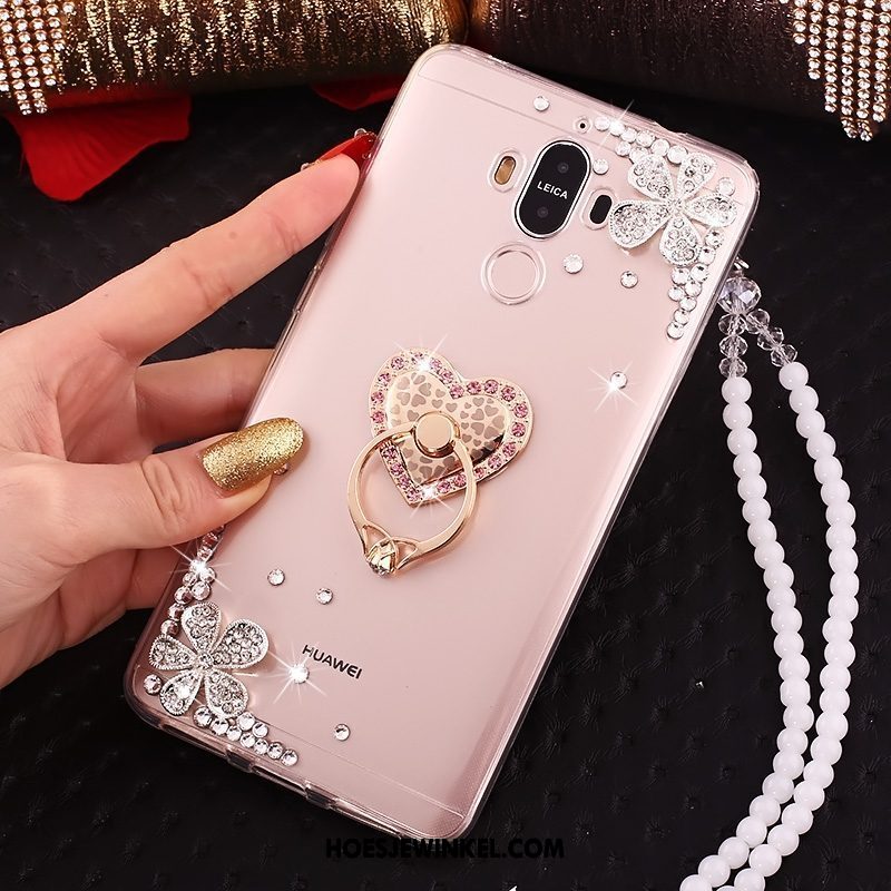 Huawei Mate 9 Hoesje Zacht Met Strass Ring, Huawei Mate 9 Hoesje Anti-fall Hanger