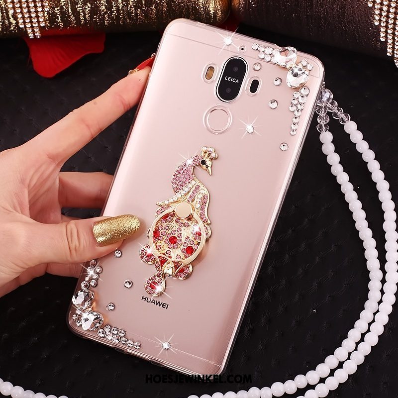 Huawei Mate 9 Hoesje Zacht Met Strass Ring, Huawei Mate 9 Hoesje Anti-fall Hanger