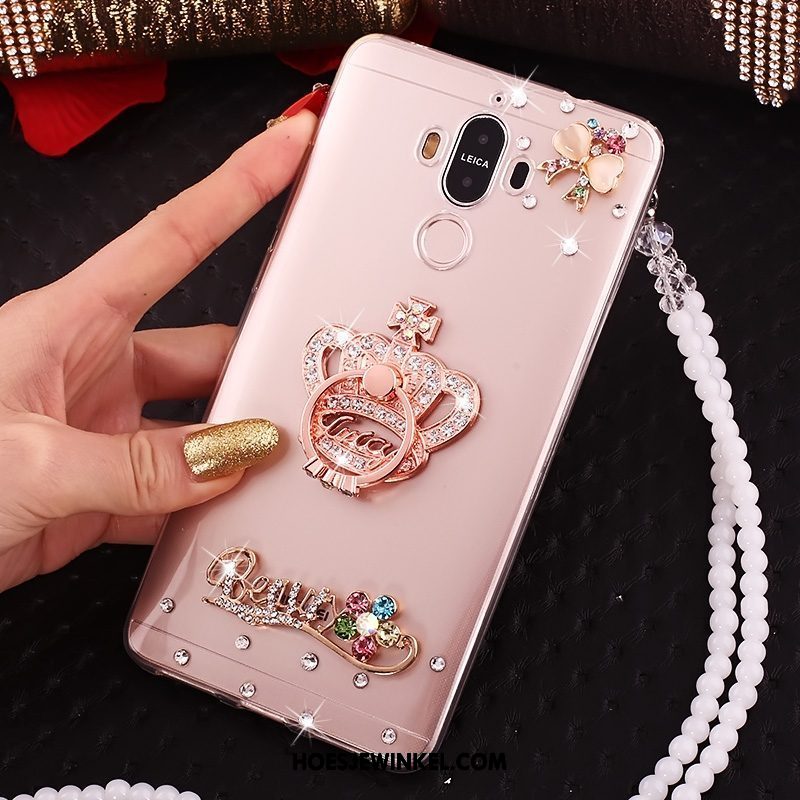 Huawei Mate 9 Hoesje Zacht Met Strass Ring, Huawei Mate 9 Hoesje Anti-fall Hanger