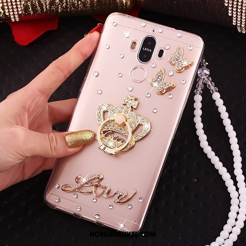 Huawei Mate 9 Hoesje Zacht Met Strass Ring, Huawei Mate 9 Hoesje Anti-fall Hanger