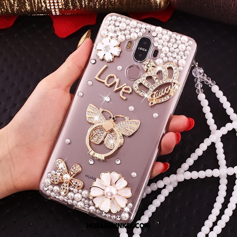 Huawei Mate 9 Hoesje Zacht Met Strass Ring, Huawei Mate 9 Hoesje Anti-fall Hanger