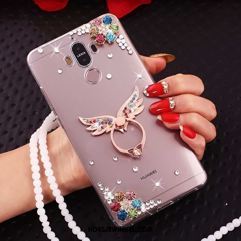 Huawei Mate 9 Hoesje Zacht Met Strass Ring, Huawei Mate 9 Hoesje Anti-fall Hanger